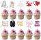 30 Pack He Asked She Said Yes Bride to Be Cupcake Toppers Rose Gold Glitter I Do Love Heart Ring Miss To Mrs Cupcake Picks Bridal Shower Cake Decorations for Wedding Engagement Party Supplies Colorful