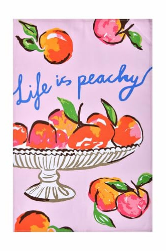 Summer Fruits Cotton Tea Towel - Pink by Ulster Weavers