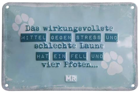 Martin Rütter – Blechschild mit Spruch für Hundehalter 13x20 cm – Lustige Hunde Schilder mit charmantem Spruch – Metall Schild Hund – Geschenk für Hundeliebhaber ideal als Deko für Wand & Zuhause