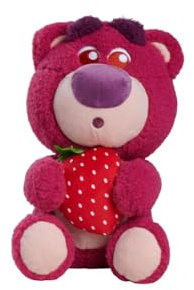 Simba Pixar Lotso de Fresa con Aroma a Fresa de 25 cm – Peluche de Peluche, Peluche Suave, Regalo para niños y Aficionados, a Partir de 0 Meses