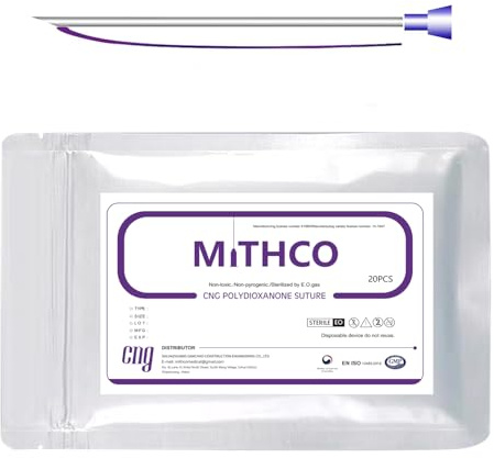 MITHCO Pdo-Mono Hilo 30G38 mm (20 unidades), Pdo Hilo para estiramiento facial, antienvejecimiento, ajuste suave, reducción de líneas finas y arrugas