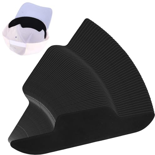 Fukaisu 100stk Schweißpads für Baseballkappen zum Einmalgebrauch absorbierende Schweißpads Schweißbandpolster zum Schutz von Helmen für Damen und Herren im Outdoor-Sport (Schwarz)