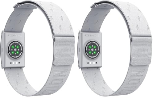 COROS Heart Rate Monitor, Comfort, Easy to wear, Auto-wear Detection, Advanced Sensor, Precise Data, Bluetooth, 38 Hours Battery Life, Connects up to 3 devices at once (Gray, Large) (Pack of 2)