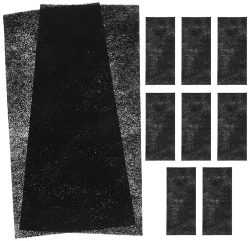 HOMOBABE 10 Sheets Black Charcoal Air Conditioner Filters Made of Fibre, Versatile Usage with Cut-to-Size Function for Ventilation Openings and Heater Air Conditioning