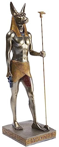 lachineuse Anubis-Statue 31 cm Gott – Altes Ägypten Dekorationsstatuette Objektfigur Hundekopf – Ägyptische Büste – Originelle dekorative Geschenkidee – Innendekoration