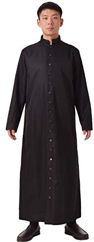 BLESSUME Roman Tonaca bathrobe LiturgicoParamenti (L,Schwarz)