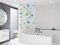 Shower Curtain Roller Blind 160cm wide x 240cm Drop, With Blue & Green Circles Design, Waterproof