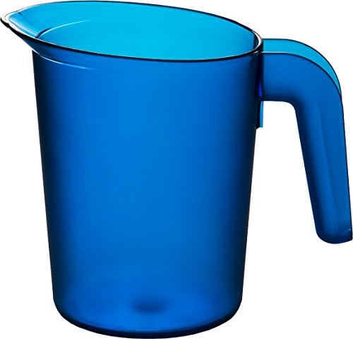 Roltex Small 500ml Frosted Plastic Bath Jug Translucent Blue