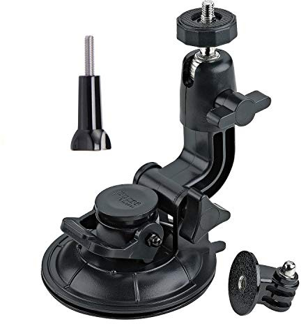 ASOCEA Action Camera Suction Cup Mount Windshield Camera Holder Tripod Adapter with 1/4 Screw Compatible with Gopro Hero 13 12 11 10 9/AKASO EK7000/Brave 4/Dragon Touch/DJI OSMO/Insta360 X3 x2 | Tripod Adapter with 1/4 Screw for Gopro Hero 13 12 11 10 9/AKASO EK7000/Brave 4/Dragon Touch/DJI OSMO/Insta360 X3 x2/ODDV