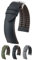 HIRSCH Performance L | Uhrenarmband Segeltuchoptik Leder/Kautschuk Schwarz/Braun 31015S, Stegbreite:18mm