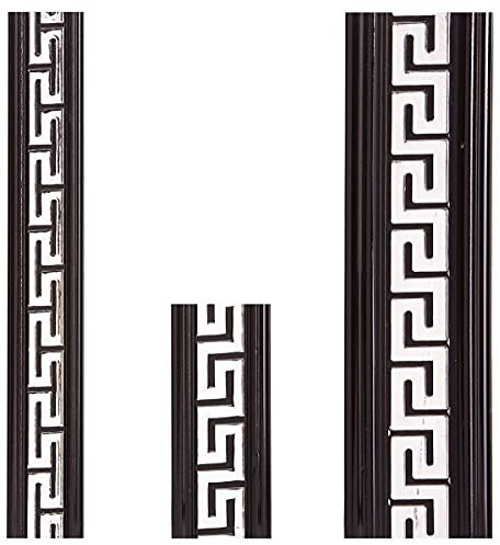 Euro Tische 1x Zierleiste Schwarz Silber 7,8 cm