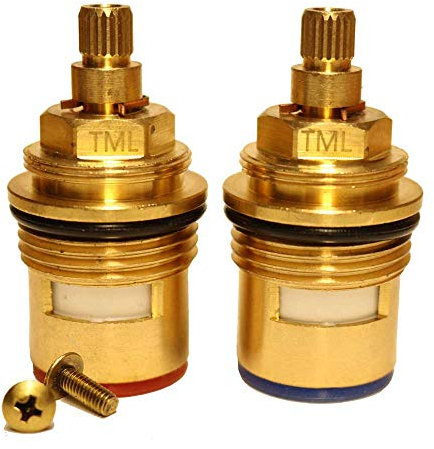 Tap Magician Replacement Bath Tap Cartridge Valve 3/4 x 53mm x 20 Teeth Supplied With Solid Brass Screws