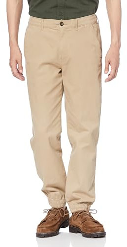 Amazon Essentials Pantalon Chino Esprit Jogging Coupe Droite Homme, Brun Kaki, XXL