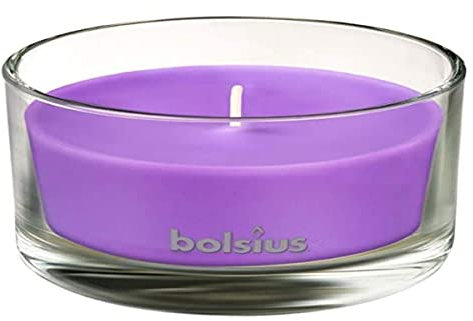 Bolsius - Bougie parfumée dans Un Verre - Violet - 63/90 - Durée de Combustion 24 Heures - avec Parfum - sans Huile de Palme