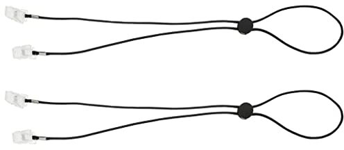 P Prettyia 2Stk.Serviettenhalter mit Clips Flexible-Serviettenkettchen, Serviettenkette Serviettenhalter Lanyard Umhängeband - Schwarz