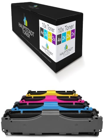 HAUPTSTADT TONER DarkSerie Toner 10x kompatibel für HP Color Laserjet M377 M452 M477 ersetzt CF410A-13A 410A