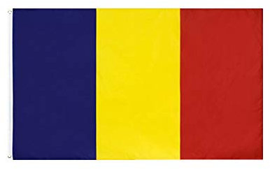 Stormflag Rumänien Flagge 3x5ft Rumänische Flagge 90cmx150cm Polyester 90g mit Ösen mit Doppelnadel genäht.