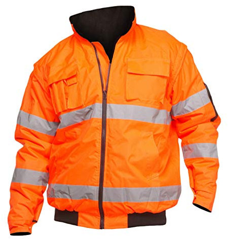 Logista Reflektor-Pilotenjacke, Charlie Barato®, fluoreszierend orange (M)