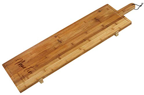 Herz & Heim® XXL Servierbrett mit Gravur Ihres Wunschnamen (100 cm x 26 cm) Personalisiertes Geschenk Freitext