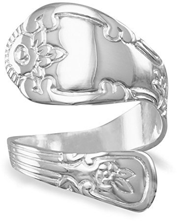 925 Sterling Silver High Polish Spoon Ring Size T 1/2 Jewelry for Women