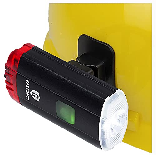 Greerride Rechargeable Hard Hat Light - Firefighter Helmet Light, Flashlight with Hard Hat Light Mount for Fire Helmet Light and Welding Hardhat Light (Front and Back Lights)