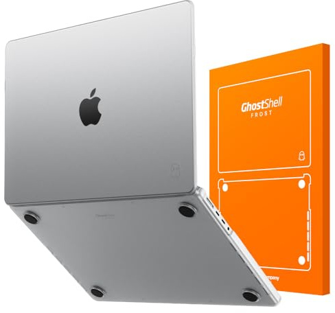 GhostShell Frost Premium Hardshell Case with Scratch-Resistant Textured Matte Finish (No Sticky Rubber Coating), Compatible with MacBook Pro 14 2021-2026 M5/M4/M3/M2/M1 Pro/Max, Clear
