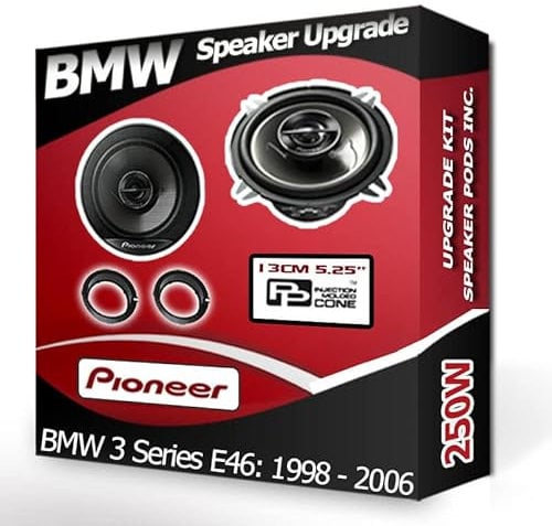3 Series E46 Speaker upgrade Front Door Pioneer car speakers 5.25 13cm 250W