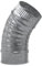 CAEXVEN Codo Rizado para chimeneas en Acero Galvanizado - Ángulo 45º - Serie lisa - 120 mm