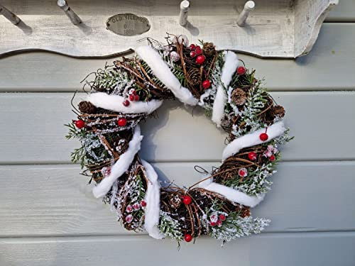 Arinosa Türkranz Dekokranz Weihnachten Beeren und Zweige Ø34xH8cm