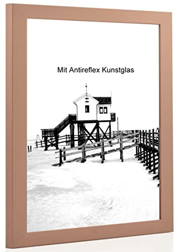 Bilderrahmen Kupfer mit Antireflexglas - Bildgröße 60x90 cm - Leistenbreite 30mm