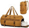 Lyweem Sporttasche Herren Reisetasche 60L Groß Sporttaschen Rucksack mit Schuhfach Wasserdicht Trainingstasche für Damen Taktisch Fitness Gym Tasche Duffle Bag für Sport, Reisen, Braun