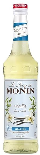 MONIN - Vanille Sans Sucre - Pour Café, Chocolat Chaud, Capuccino ou Latte - Arômes Naturels - Bouteille en Verre - 70 cl