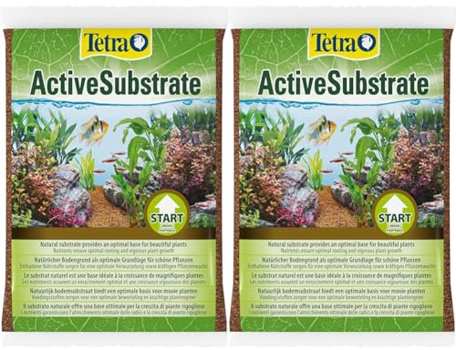 Tetra ActiveSubstrate - natürlicher Bodengrund aus wasserneutralen Tonmineralien für das Aquarium, Alternative zu Aquarienkies, 3 L Beutel (Packung mit 2)