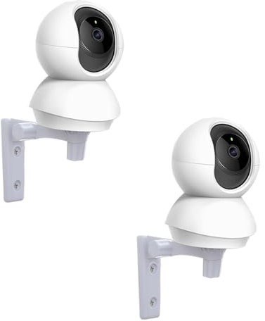 2 Pack Camera Wall Mount Compatible With Tp-Link Tapo Tc70/ C200/ C210/ C220, Kasa Ec70/ Kc410s, Reolink E1/ E1 Pro, Adjustable Angle Wall Mounting Bracket Holder 180 Degree Rotation