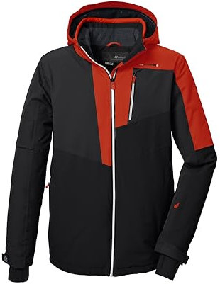 killtec Herren Skijacke/Funktionsjacke mit abzippbarer Kapuze und Schneefang KSW 76 MN SKI JCKT, dunkelorange, XXL, 41964-000