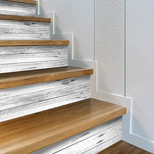 Neukids 14 calcomanías de madera vintage de 100 x 18 cm, autoadhesivas, para cocina, dormitorio, escaleras, armarios, chimeneas