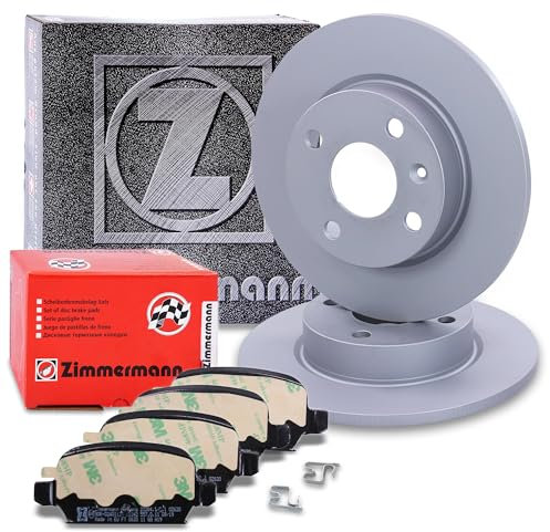 ZIMMERMANN Bremsenset Hinterachse inkl. Bremsscheiben Ø 240 mm Voll + Bremsbeläge hinten Kompatibel mit OPEL CORSA C (X01), TIGRA TwinTop (X04)
