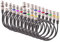 docooler 10 Stück 1.5m XLR Kabel Set Bunte Runde Mikrofonkabel DMX Bühnenlicht 3 Pin Stecker auf Buchse für Audio Mixing Reflektoren Par Licht