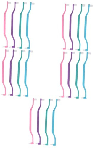 FRCOLOR 20stücke Teiliges Doppelköpfiger Ergonomische Manuelle Zahnbürsten Für Interdentalreinigung Und Umfassende Zahnpflege Für Zuhause Und Unterwegs