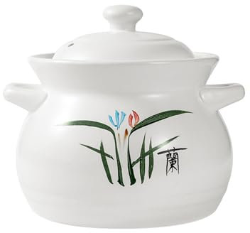 YLME Cacerola Olla De Barro De Cerámica De Gran Capacidad para Cocina A Gas Olla Sopera Resistente para Cocinar En Casa para Guisos, Sopas Y Cocción Lenta,6L