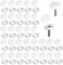 ZEYIYER 100PCS Screw Caps White, 13.5 mm Plastic Hinged Screw Caps, Folding Screw Cover Cap Shutter Fasteners Bolt Covers Caps Screw Heads Caps for M4 Screws(White)