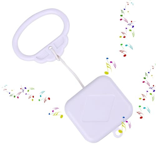 Spieluhr,Mini Spieluhrwerk,Spielwerk,Spielwerk zum Einnähen,zum Häkeln von Spielzeug, 5 x 4.3 x 3 cm, Weiß