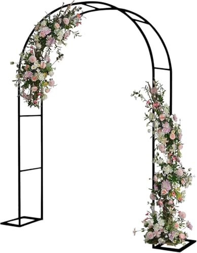 WCQSYY 1.40/2.30M Haut Arche De Jardin Arceau À Rosiers Treillis pour Plantes Grimpantes Arche De Mariage Extérieur 1.20M 1.40M 3.0M 3.50M Largeur,Blanc,W1.2M*H2.2M