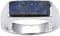 NILOY 925 Sterling Silber Ring Lapislazuli Edelstein Schöner Ring Mit Natürlichem Edelstein Ring Größe Männer Und Frauen Handgemachter Schmuck PGR-0014_75 (23.9)