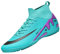 VTASQ Zapatos de Fútbol Niño Profesional Zapatos de Entrenamiento Adolescentes Aire Libre Deporte Botas de Fútbol Cesped Artificial Zapatillas de Fútbol Turquesa EU39
