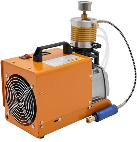 1800 W 300Bar Tragbarer PCP Luftkompressor,Hochdruck-Luftkompressorpumpe,Aufblasvolumen 100L/min,2800rpm,Öl-Wasser-Abscheider für die Prüfung von industriellen Rohrleitungen,PCP-Gewehre usw