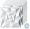 Jaxguom 3D Wandpaneele Diamant 24 Stück 30 x 30 cm (2.16m²), 3D Wall Panels Gaming Zimmer mit Klebeband, Hochsteifes PVC Wanddeko Platten, Wasserfest, Matt weiß