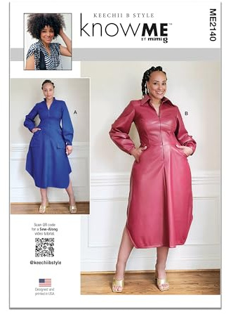 Know Me Sewing Pattern ME2140N5 Misses' Shirtdress by Keechii B Style N5 (10-12-14-16-18)