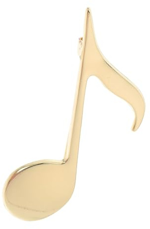 Musiksymbol Abzeichen Gold Zinklegierung Poliert, Musiknoten Anstecknadel | Vergoldet, Farbbeständig und Elegant, für Musiker und Musikliebhaber, Passend für Hut Kleidung