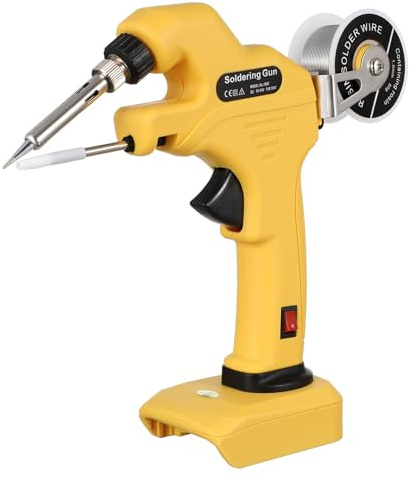 NUOBESTY Portable Wireless Soldering Iron Gun Compatible with DeWalt Handheld Automatic Welding Tool for Electronics Repair Jewelry Soldering and Wire Welding Tasks